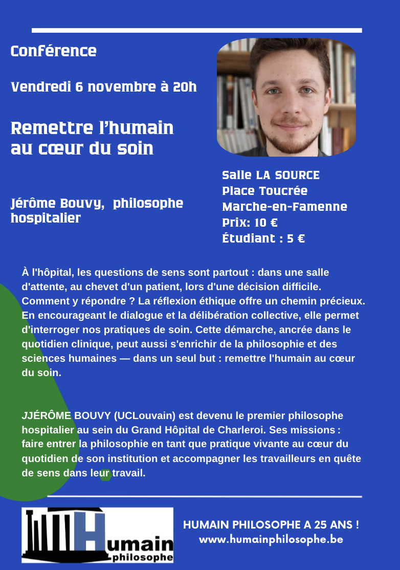 image activité La philosophie à l'hôpital : l'humain au cœur du soin