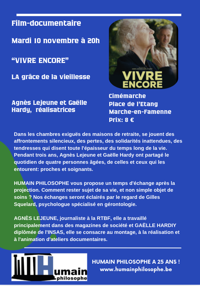 image activité VIVRE ENCORE, la grâce de la vieillesse
